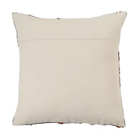 Blue and Orange Vertical Stripe Throw Pillow