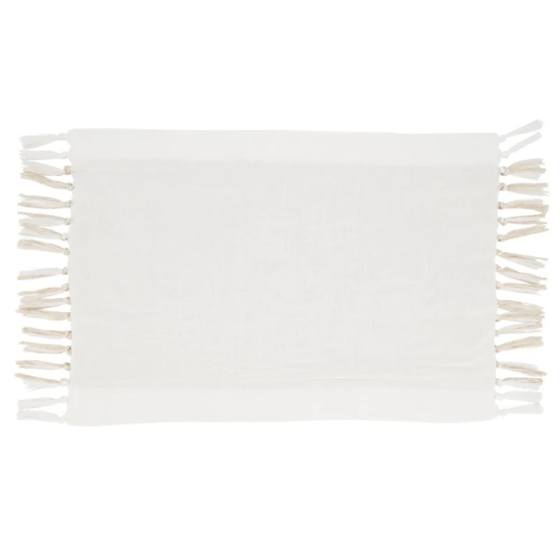 Tan Fringed Two Tone 4-pc. Placemat Set
