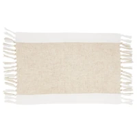 Tan Fringed Two Tone 4-pc. Placemat Set
