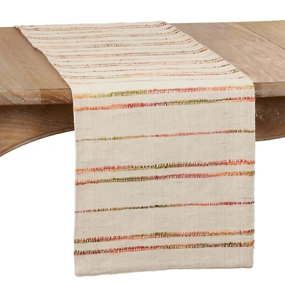 Multicolor Woven Lines Table Runner, 54 in.