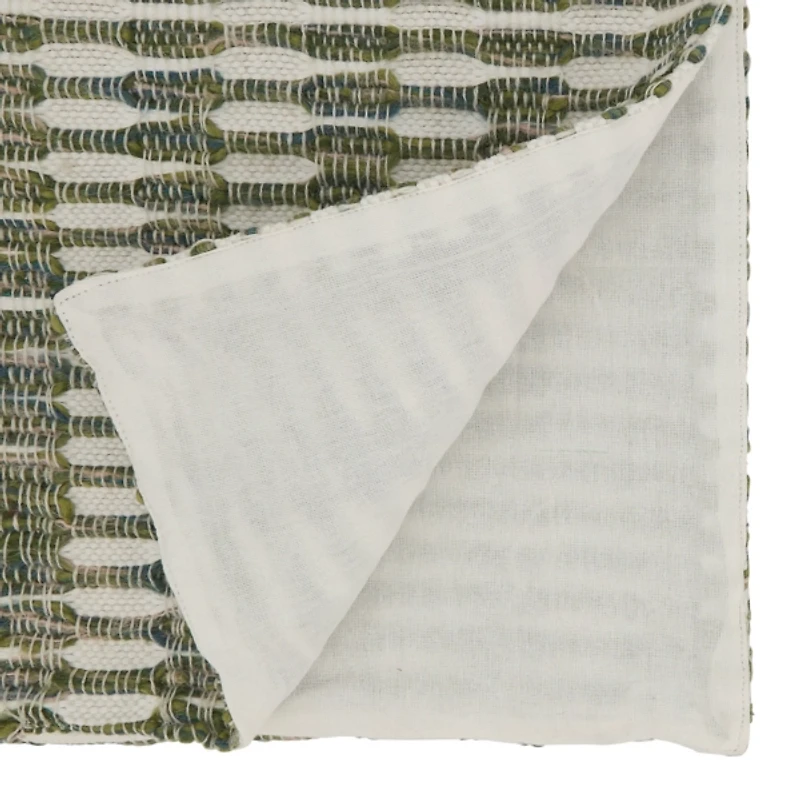 Green Tea Woven Stripe Table Runner, 54 in.