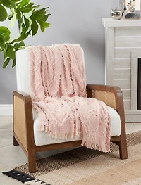 Pink Diamond Pattern Throw Blanket