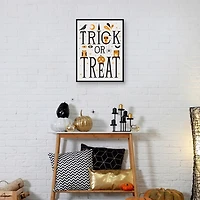 Trick or Treat Framed Canvas Wall Plaque