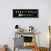 Stay For A Spell Witchy Halloween Wall Plaque