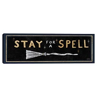 Stay For A Spell Witchy Halloween Wall Plaque