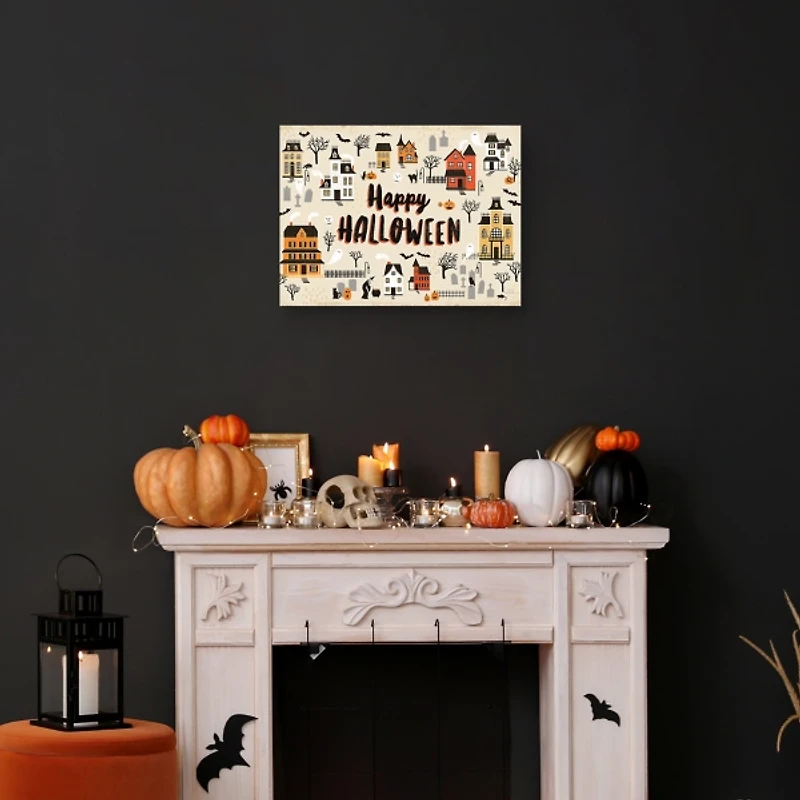 Happy Halloween Town Halloween Wall Art