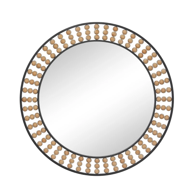 Black Metal Coen Bohemian Wall Mirror