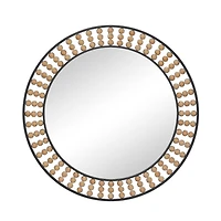 Black Metal Coen Bohemian Wall Mirror