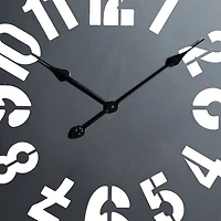 Black Metal Quatrefoil Farmhouse Wall Clock