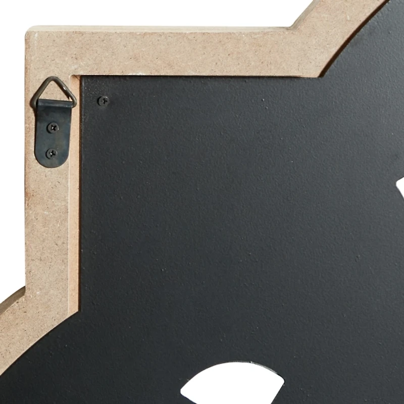 Black Metal Quatrefoil Farmhouse Wall Clock