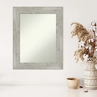 Dove Gray Washed Wood Framed Mirror