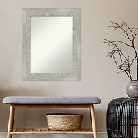 Dove Gray Washed Wood Framed Mirror