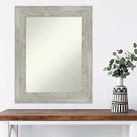 Dove Gray Washed Wood Framed Mirror