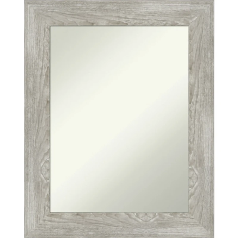Dove Gray Washed Wood Framed Mirror
