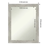 Lyndon Dove Gray Wood Framed Mirror