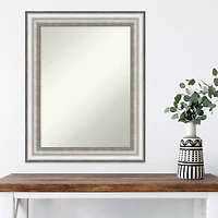 Silver Embossed Frame Wall Mirror