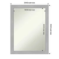 Brushed Nickel Modern Decorative Wall Mirror