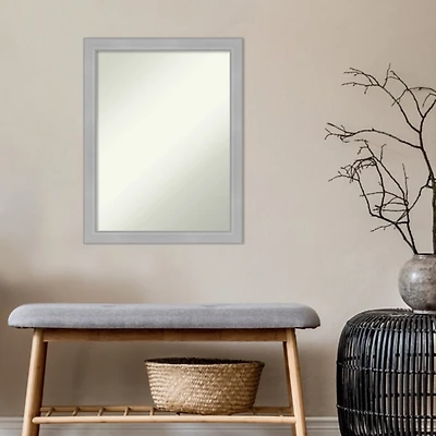Brushed Nickel Modern Decorative Wall Mirror