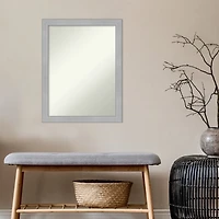 Brushed Nickel Modern Decorative Wall Mirror