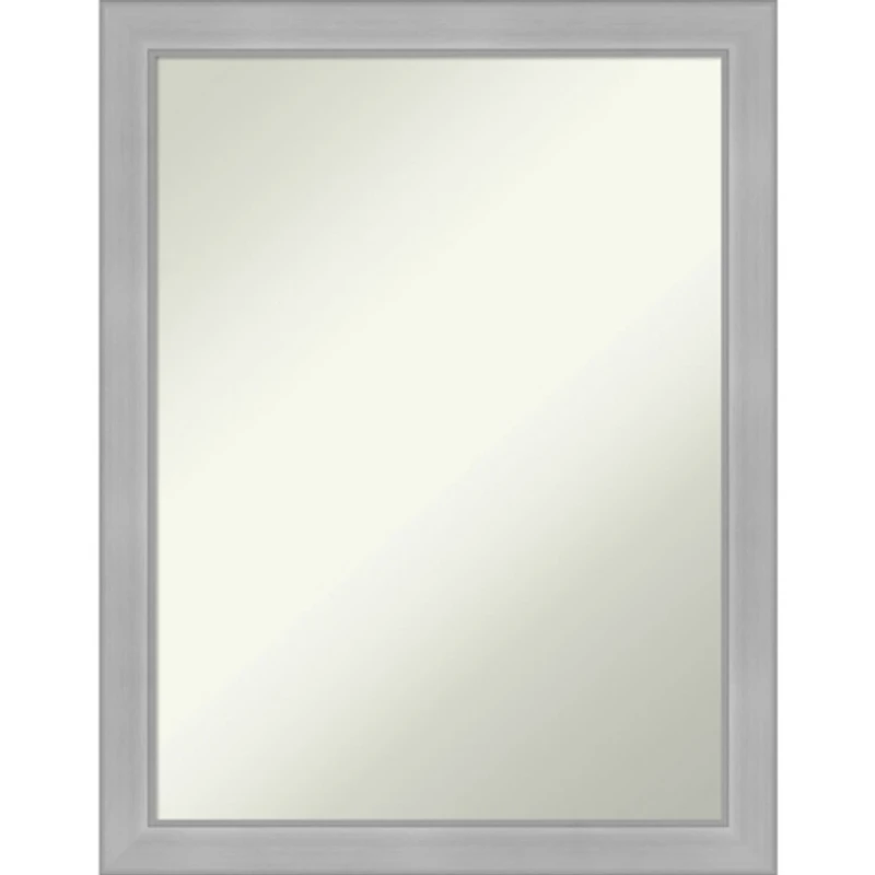 Brushed Nickel Modern Decorative Wall Mirror