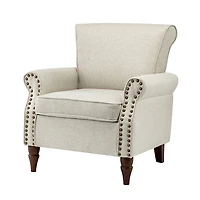 Light Gray Miriam Nailhead Trim Armchair