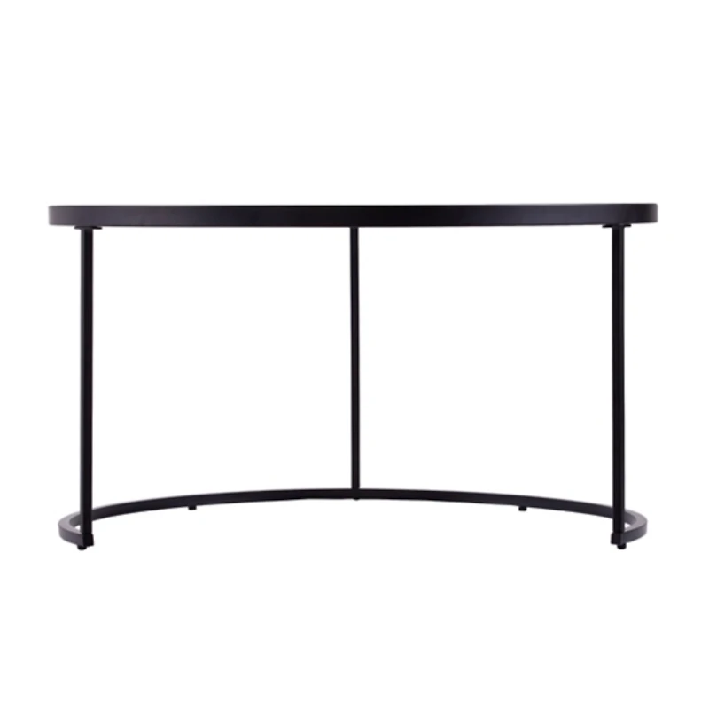 Round Mirrored Nesting Tables, Set of 2