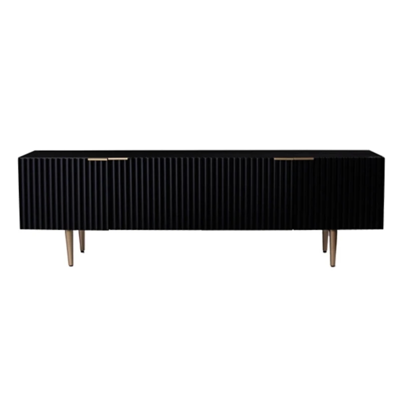 Golden Onyx Ribbed Side Console Table