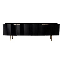 Golden Onyx Ribbed Side Console Table