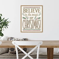 Believe in the Magic Christmas Canvas Wall Plaque