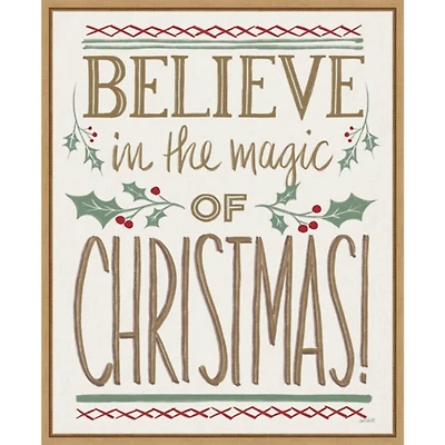 Believe in the Magic Christmas Canvas Wall Plaque