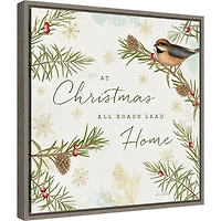 Christmas Home Canvas Wall Plaque