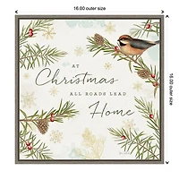 Christmas Home Canvas Wall Plaque