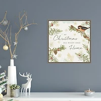 Christmas Home Canvas Wall Plaque