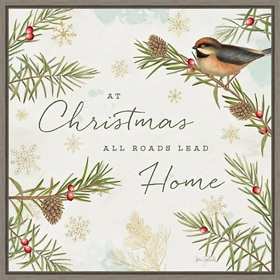Christmas Home Canvas Wall Plaque