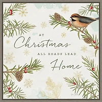 Christmas Home Canvas Wall Plaque