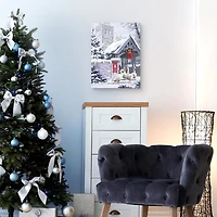 Geese Outside Church Christmas Wall Plaque