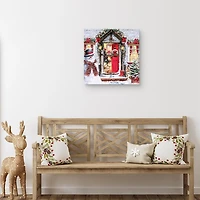 Christmas Spirit Decorated Home Canvas Art Print
