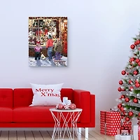 Toy Shop Display Window Christmas Canvas Art Print