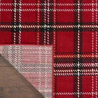 Red and Black Plaid Christmas Runner, 2x7