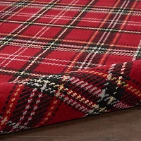 Red and Black Plaid Christmas Runner, 2x7