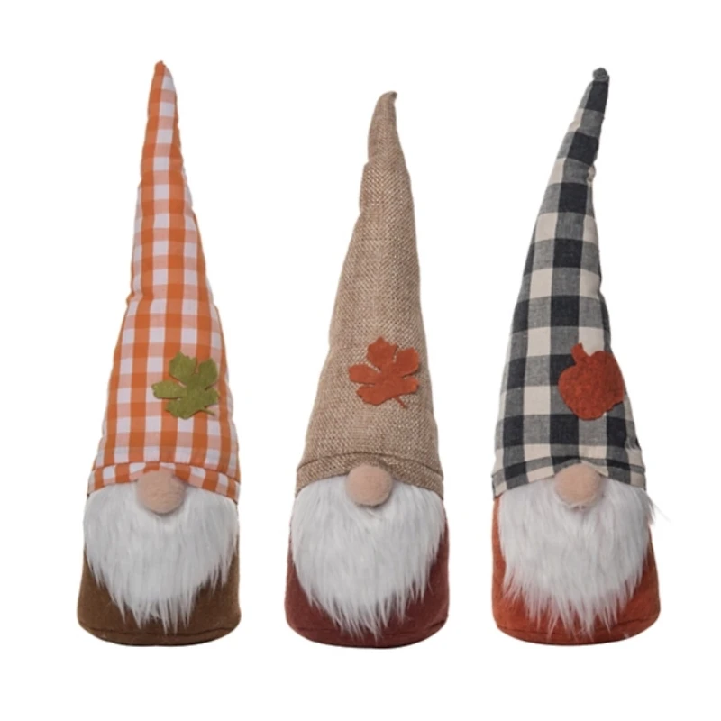 Fuzzy Beard Harvest Gnomes, Set of 3