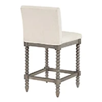 Cream Spindle Legs Counter Stool