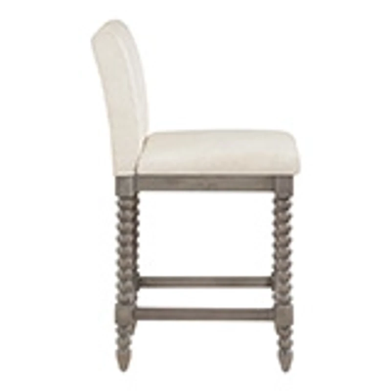 Cream Spindle Legs Counter Stool