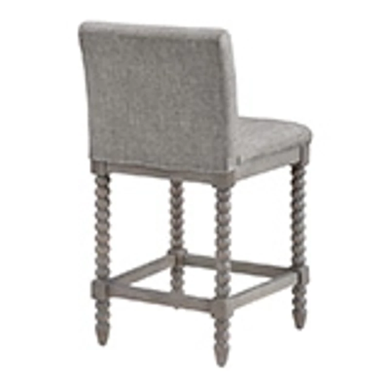 Gray Spindle Legs Counter Stool