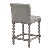 Gray Spindle Legs Counter Stool