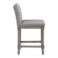 Gray Spindle Legs Counter Stool