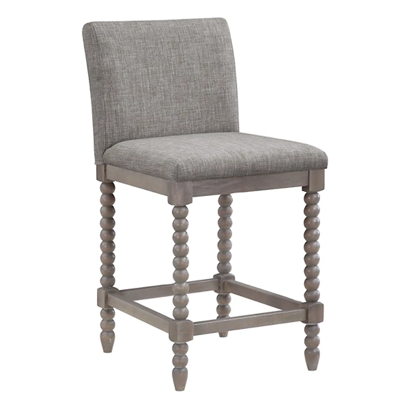 Gray Spindle Legs Counter Stool