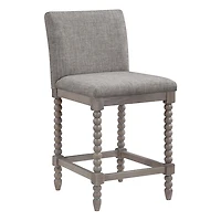 Gray Spindle Legs Counter Stool