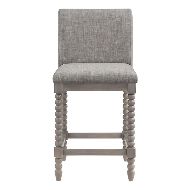 Gray Spindle Legs Counter Stool