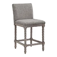 Gray Spindle Legs Counter Stool